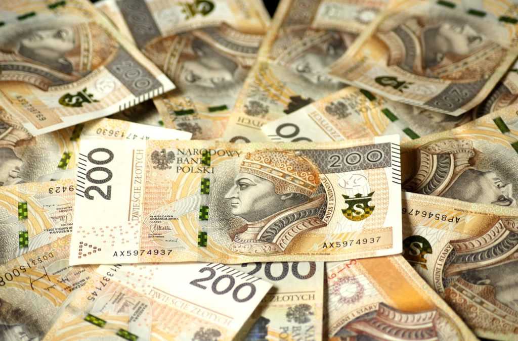 euro banknotes, the currency in poland, finance